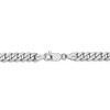 Black Bow Jewelry Men's 5.75mm, 14k White Gold, Flat Beveled Curb Chain Bracelet - 3 of 4