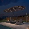 PURPLE LEAF 13ft Patio Market Umbrella and Base Double-Sided Rectangle Outdoor Table Sun Umbrellas with Crank - 2 of 4