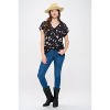 WEST K Women's Leah V Neck Short Dolman Sleeve Front Knob Blouse - 4 of 4