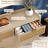 6 Drawer Double Dresser for Bedroom, 47" Wide Modern Closet Dressers Chest of Drawers, Wood Storage Dresser Organizer for Nursery Bedroom - 4 of 4