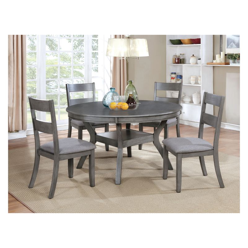 Iohomes Janke Transitional Round Dining Table Gray - HOMES: Inside + Out, 3 of 5