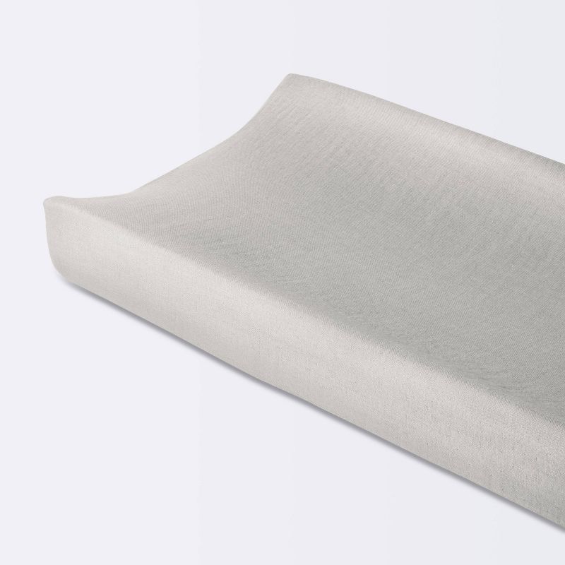 Muslin Changing Pad Cover - Gray - Cloud Island&#8482;, 1 of 5