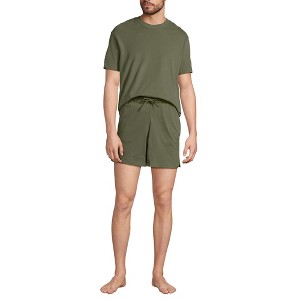 Lands' End Men's Short Sleeve Knit Jersey Short Sleep Set - 1 of 3