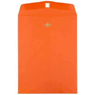 JAM Paper 50pk 10 x 13 Open End Catalog Envelopes with Clasp Closure - Orange Recycled