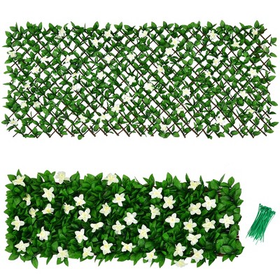 Costway 40 in. x95 in. Green Faux Ivy Leaf Decorative Privacy