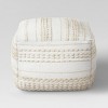 Lory Pouf Textured Neutral - Threshold™: Square Cotton Blend, Handmade, No Assembly Required - 2 of 4