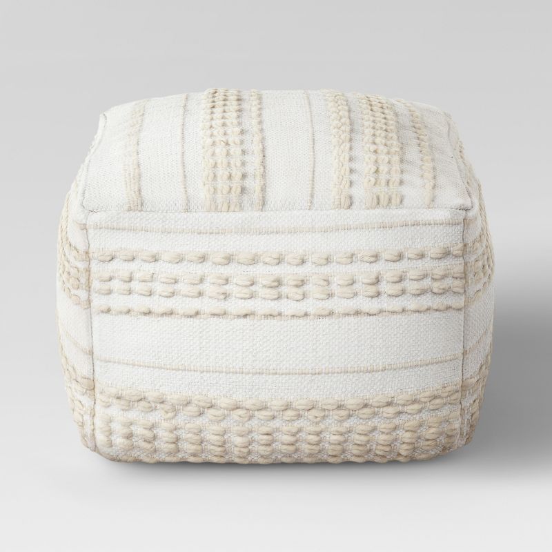 Lory Pouf Textured Neutral - Threshold&#8482;, 1 of 5