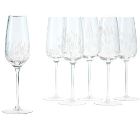 Champagne Coupes in Rose (set of 6)