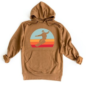 Simply Sage Market Women's Graphic Hoodie Snowboard With Stripes - 1 of 2