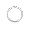 Pompeii3 Mens 3/4ct Comfort Fit 14K White Gold Wedding Band Ring High Polished Bezel Set - 2 of 4