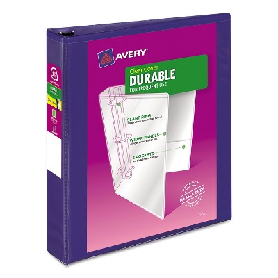 Avery Durable View Binder w/Slant Rings 11 x 8 1/2 1 1/2" Cap Blue 17024