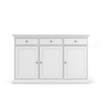 Sonoma Classic White Sideboard with Bronze Handles and Ample Storage