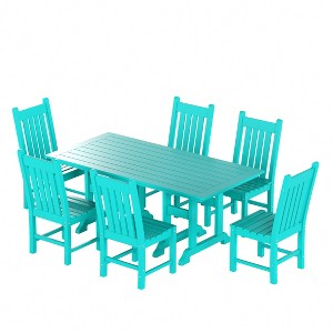 WestinTrends 7 Piece Outdoor Patio Dining Set Outdoor Table and Chair Set - 1 of 2