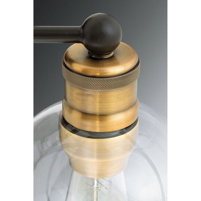 Polished Nickel 9.5" Bath Vanity Light with Clear Glass Shade