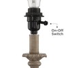 Regency Hill Cali Traditional Accent Table Lamps 19" High Set of 2 Antique Beige Off White Bell Shade for Bedroom Living Room Bedside Nightstand Kids - 3 of 4