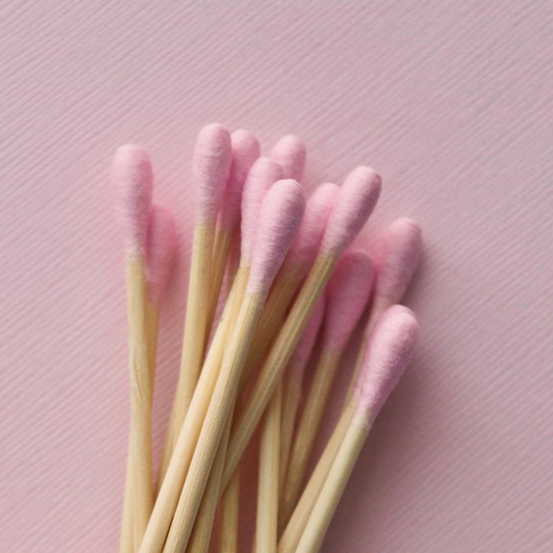 Mei Apothecary Biodegradable Pink Cotton Swabs - 200ct, 4 of 10