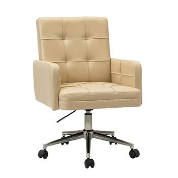 Josua Modern Button-tufted Task Chair with Mental legs Office Chair | KARAT HOME