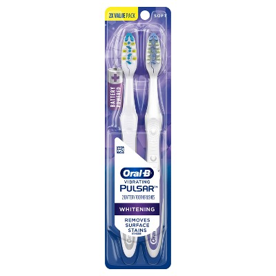 Oral-b Pulsar Whitening Battery Soft Toothbrush - 2pk : Target