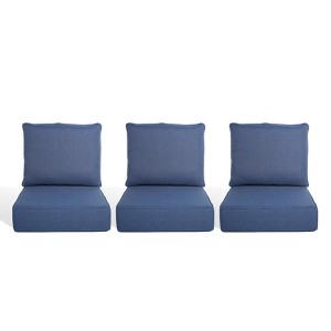 Buenhomino 24"x22" Outdoor Deep Seat Cushion Set, 6-inch Thicked Waterproof Patio Furniture Cushions with Removable Cover,8 Colors - 1 of 4