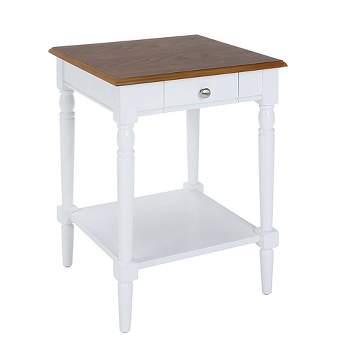 French Country 1 Drawer End Table with Shelf - Breighton Home