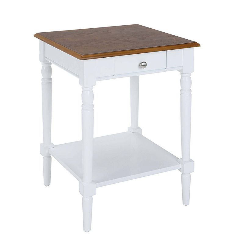 French Country 1 Drawer End Table with Shelf - Breighton Home, 1 of 7