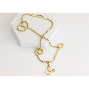 Aria jeweler Inc Chain with Diamond Mickey Pendant - 1 of 4