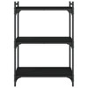 vidaXL Bookcase Storage Bookshelf Display Book Cabinet Black Engineered Wood - Black 23.6" 33.9" - 4 of 4