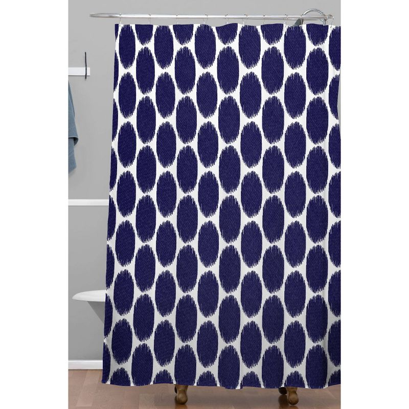 Natalie Baca Ikat Ovals Shower Curtain Blue - Deny Designs, 3 of 7