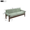 Christopher Knight Home Basile Modern 2 Seater 72.8" Sofa with Armrest Pillows and Rubberwood Leg - 3 of 4