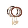 MKF Collection Jasmine 3 Piece Bangle Wristlet and Keychain Set by Mia K- Cognac Taupe - 2 of 4