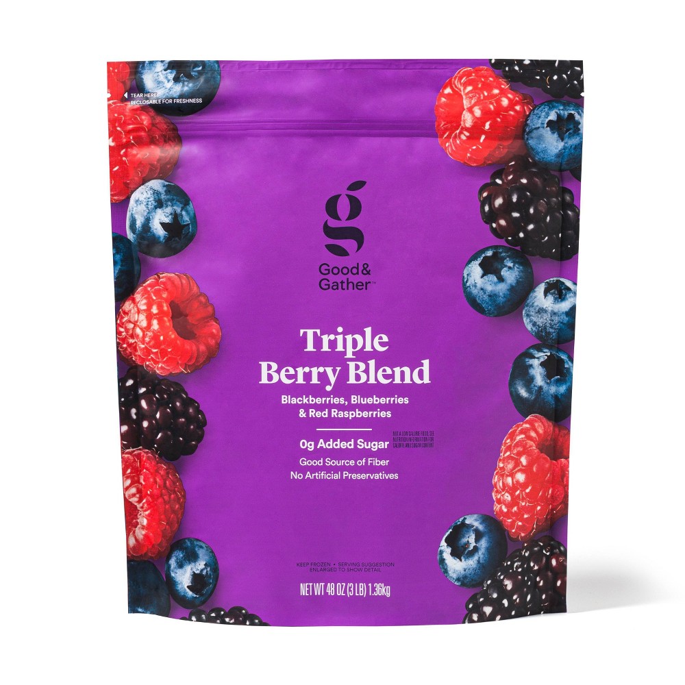 Triple Berry Frozen Fruit Blend - 48oz - Good & Gather