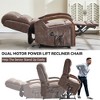 FONTOI Accent Chair with Side Pockets, Recliner Chair with Comfortable Back and Wood Armrests, Brown, 36.23"*42.52"*29.53" - 4 of 4