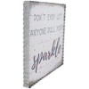 Northlight Metal Framed "Don't Ever Let Anyone Dull Your Sparkle" Canvas Wall Art 12" - 3 of 3