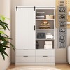 NicBex Armoire Wardrobe Closet Storage Cabinet with Door & Shelves & Drawers for Bedroom - 4 of 4