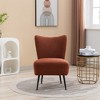 Living Room Chairs, Armless Accent Chair with Rubber Wooden Legs Modern Upholstered Corner Side Chair for Living Room, Bedroom, Office, Hotel - 2 of 4