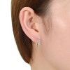 Guili 14K Gold Plated Hoop Earrings with Sparkling Cubic Zirconia, Modern and Sophisticated Design, Available in Silver and Gold for Any Occasion - 2 of 3