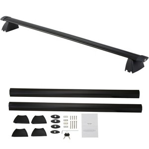 VEVOR Roof Rack Cross Bars, Compatible with 2011-2021 Jeep Grand Cherokee with Grooved Side Rails, 200lbs Load Capacity, Aluminum Crossbars, Black - 1 of 4