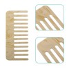 Unique Bargains Anti-Static Hair Comb Wide Tooth for Thick Curly Hair Hair Care Detangling Comb For Wet and Dry Dark 2.5mm Thick Beige 2 Pcs - 3 of 4