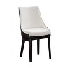 Set of 2 Orleans Swivel High Back Dining Chairs Cream/Black - Boraam: Upholstered Kitchen Seating, 300 lbs Capacity - 2 of 4