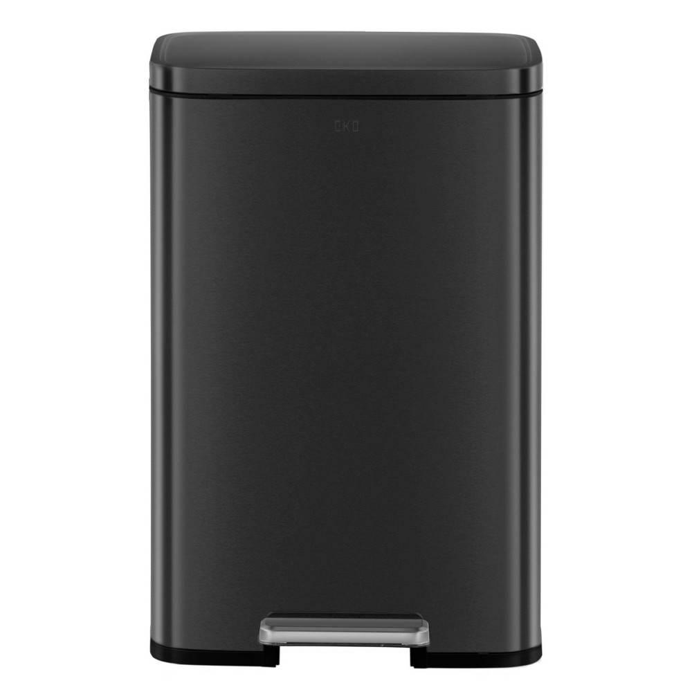 eko stainless steel 50l madison step trash can matte black