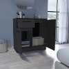 CAVINAS Combo Dresser with 1 Drawer&2 Door Cabinet,Modern Storage Cabinets for Living Room,Matte Finish Chest of Drawers,Metal Handles - 4 of 4