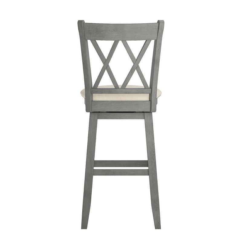 29" South Hill Double X Back Wood Swivel Height Barstool - Inspire Q, 5 of 12
