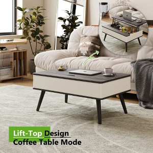 40'' Wood Lift Top Coffee Table with Hidden Storage - Tree City - 1 of 4