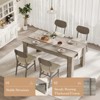 Dining Table Kitchen Table 63 Inch Rectangular for 4-6 People, Farmhouse Wooden Conference Desk with Easy Assembly, Grey - 4 of 4