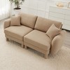 2-Seater Loveseat Sofa ¨C Modern Shell-Arm Design with Cylindrical Fabric-Wrapped Legs, Plush Foam Seating for Living Room, Bedroom, or Office - 3 of 4