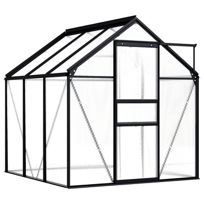 Anthracite Aluminum and Polycarbonate Hobby Greenhouse