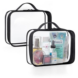 Clear Toiletry Bag, TSA Approved Travel Toiletry Bag Carry On Travel Accessories Bag - 1 of 4