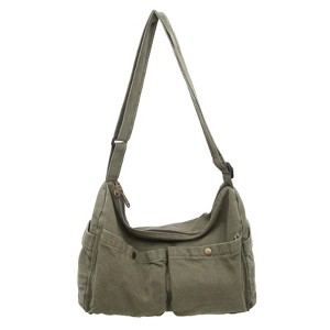 Generic Canvas Messenger Bag for Women Men Vintage Satchel Bag Aesthetic Crossbody Shoulder Bag - 1 of 4