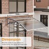 VINGLI Window Awning Door Canopy, 40" x 40" Awnings for Doors Polycarbonate Cover Outdoor Door Canopy - 3 of 4
