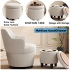 360°Swivel Accent Chair with Ottoman, Lounge Sofa with Nail Trim, Living Room Chairs, Bedroom Chair - 4 of 4